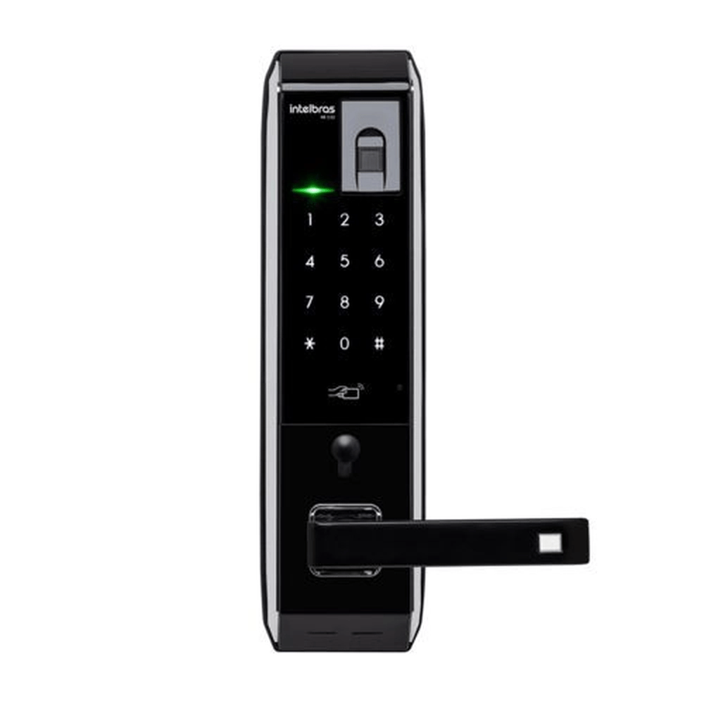 Fechadura Digital de Embutir com Maçaneta e Biometria Preto - Intelbras