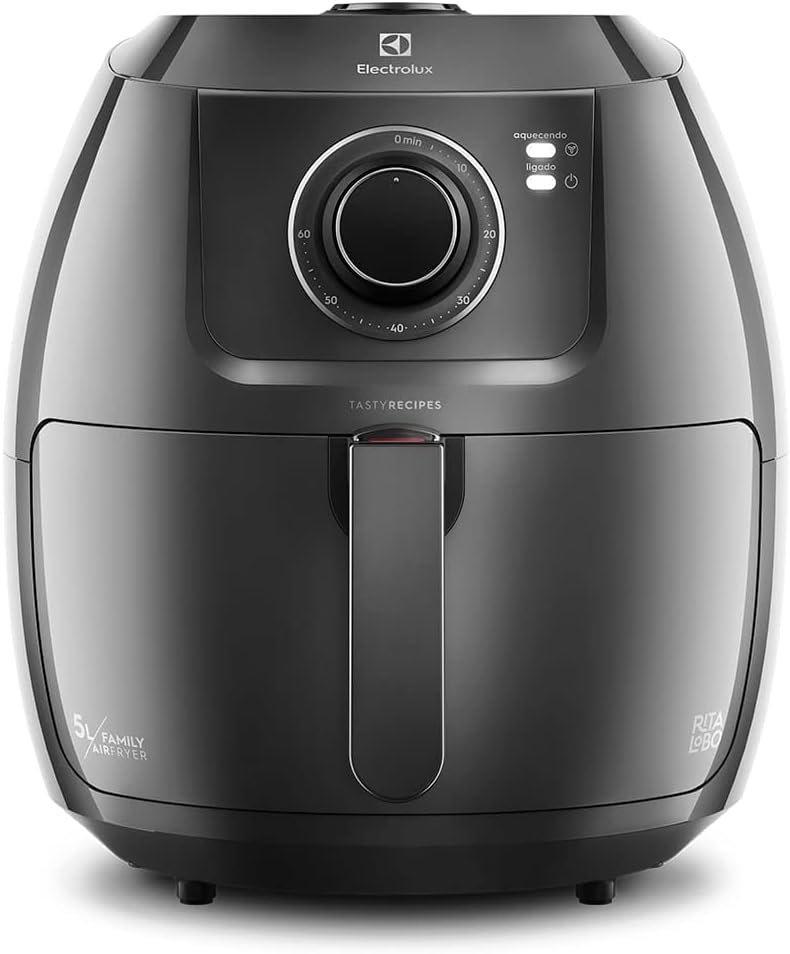 Fritadeira Elétrica sem oleo Grand Airfryer 5L mecanica Electrolux EAF50 grafite