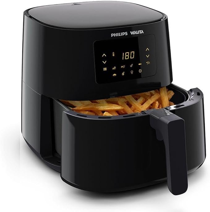 Philips Walita Preta Fritadeira Airfryer Essential XL Digital, 6.2L de capacidade