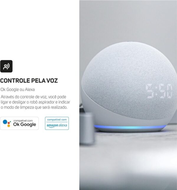 Aspirador de Pó Robô ROBOT W1000, Automático, 350ml, Compatível com Assistentes de Voz e Mapeamento, 36W Bivolt - Imagem 9