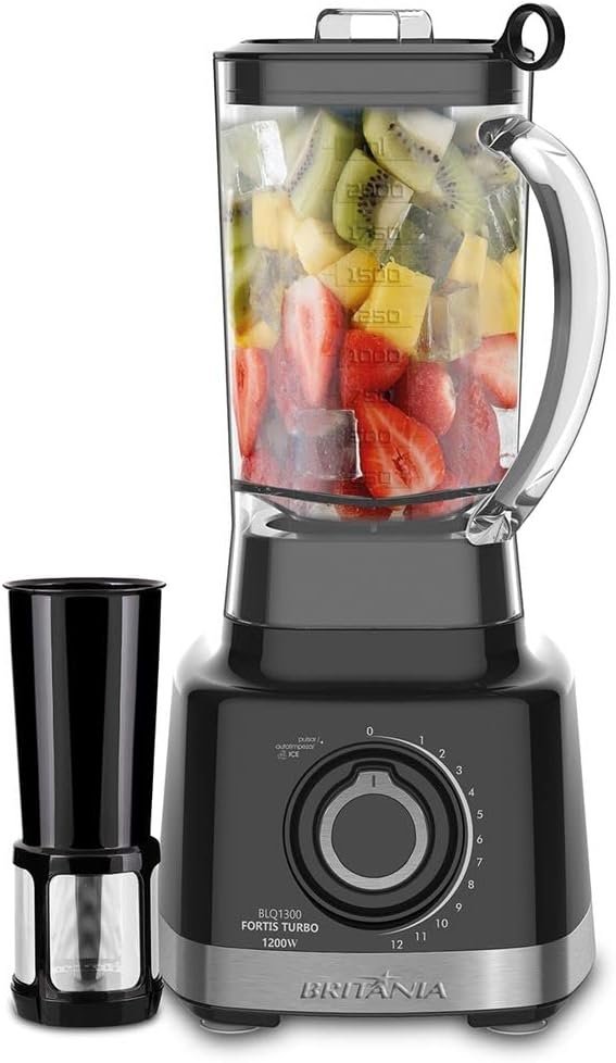 Liquidificador Turbo, Blq1300p, 1200W, 3L, Chumbo, 110v, Britânia