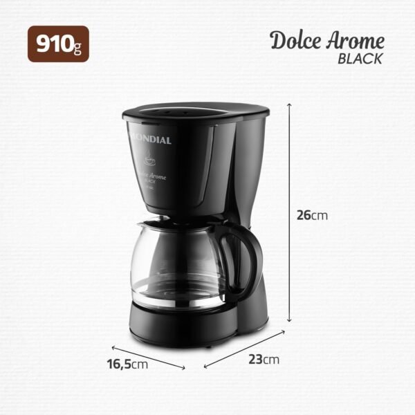 Cafeteira Elétrica Dolce Arome, Mondial, Preto, 550W, 110V - C-30-18X-FB - Imagem 2